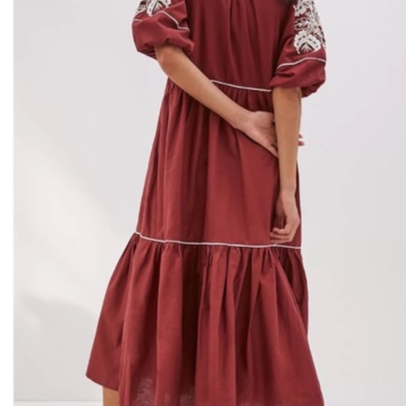 Anthropologie Gretl Embroidered Maxi Dress - Picture 2 of 8
